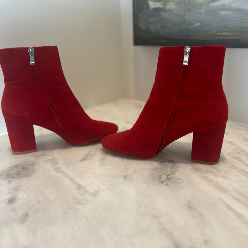 Nordstrom Halogen Red Suede Bootie-